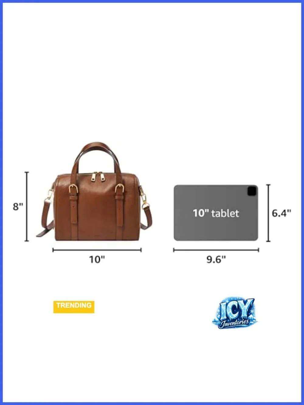Vintage Carriage Leather Satchel Crossbody Purse Handbag